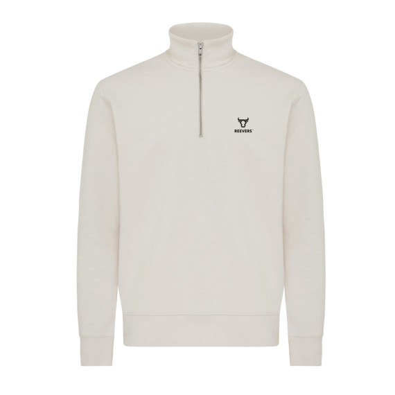 Svetr se čtvrtečním zipem IQONIQ Elgon z recykl. bavlny