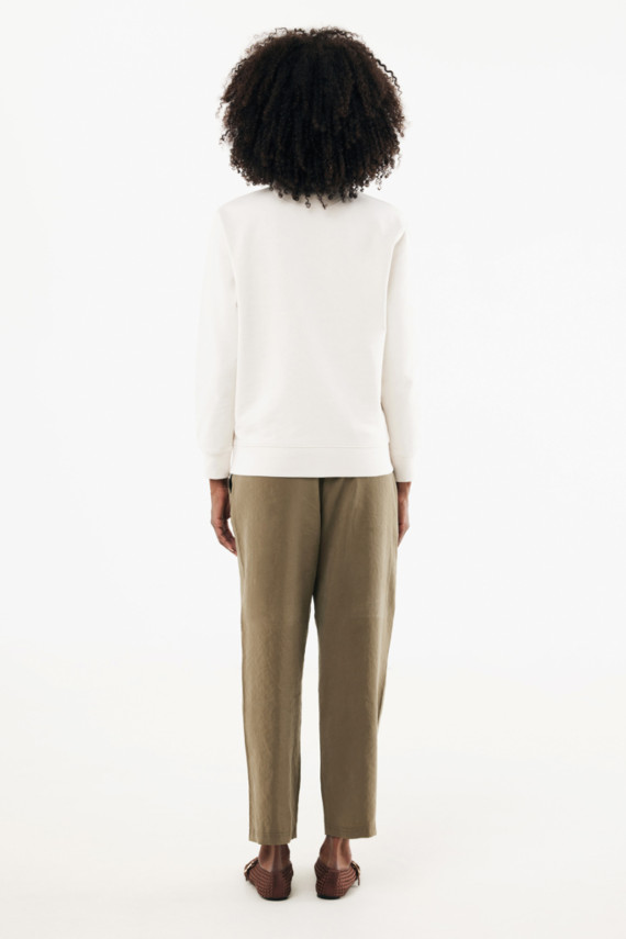 Svetr se čtvrtečním zipem IQONIQ Elgon z recykl. bavlny